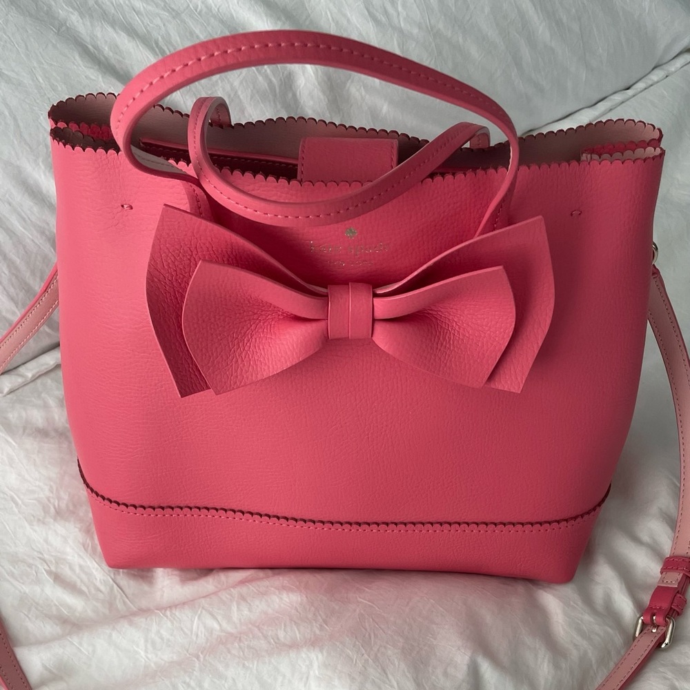 Kate Spade Crossbody or handle carry bow pink purse